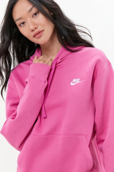 nike pink lace up hoodie