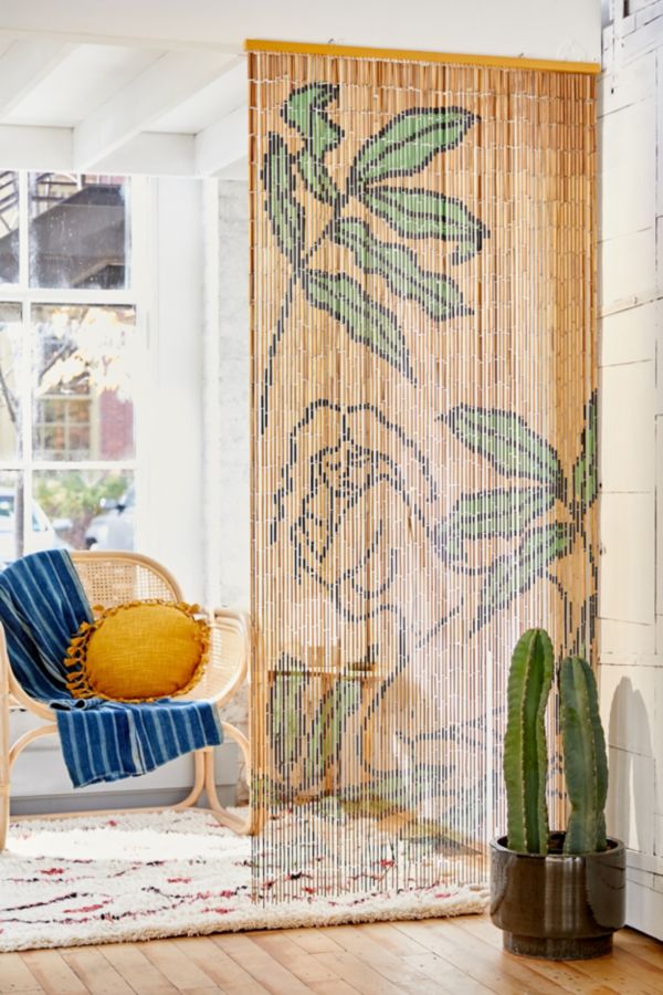 Figure Study Bamboo Beaded Curtain Urban Outfitters