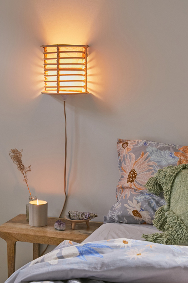 Rattan Lantern Sconce Urban Outfitters Canada