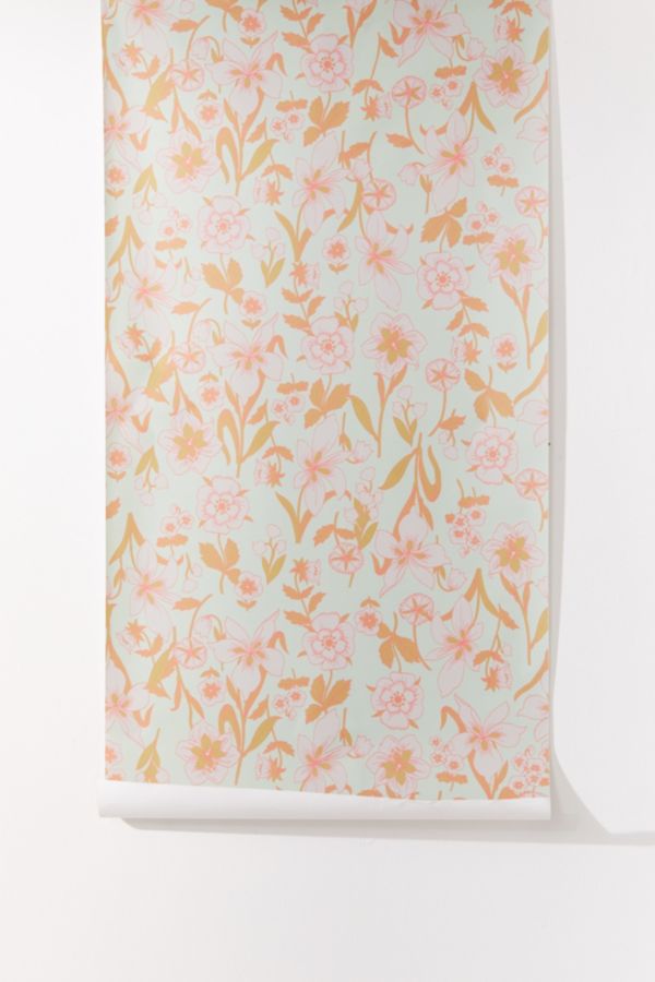 Slide View: 2: Pastel Floral Removable Wallpaper