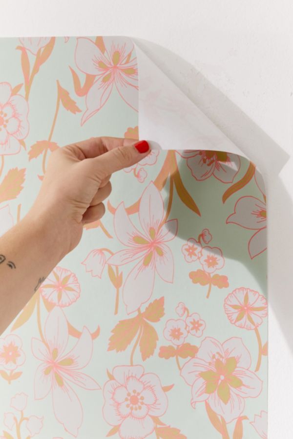 Pastel Floral Removable Wallpaper | Urban Outfitters