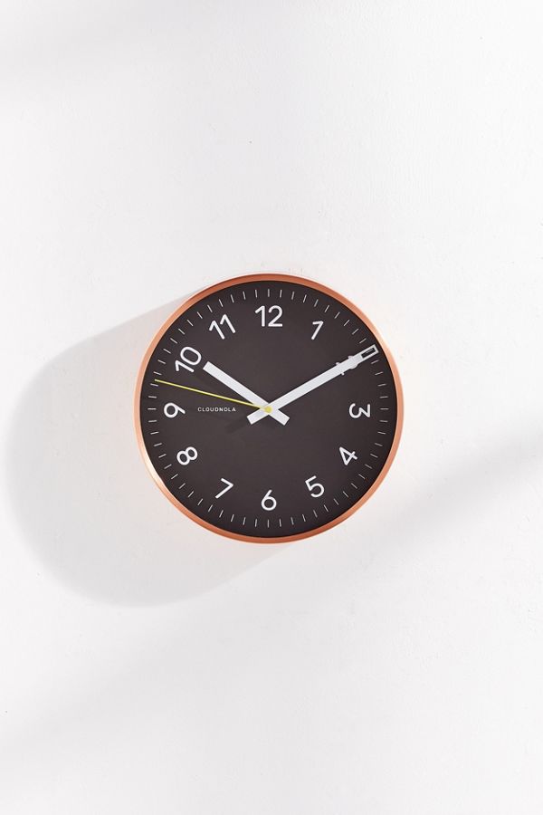 Cloudnola Now Black Copper Wall Clock Urban Outfitters