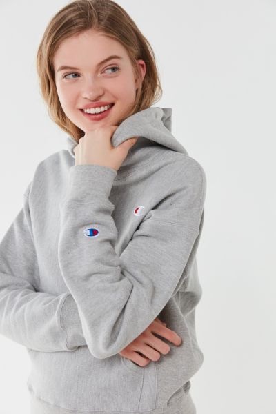 champion reverse weave logo patch hoodie sweatshirt