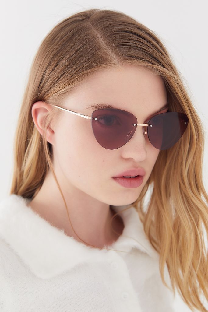 Clary Rimless Cat-Eye Sunglasses | Urban Outfitters