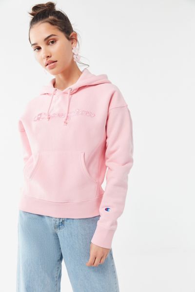 pink champion hoodie women's