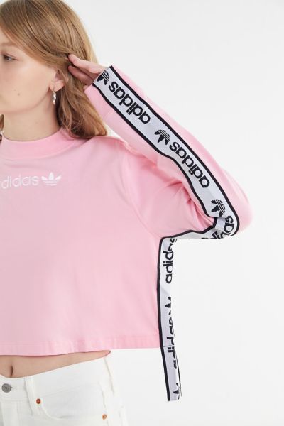 adidas originals side tape cropped sweatshirt