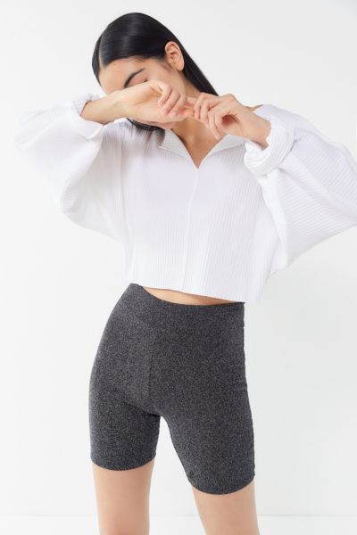 glitter biker shorts