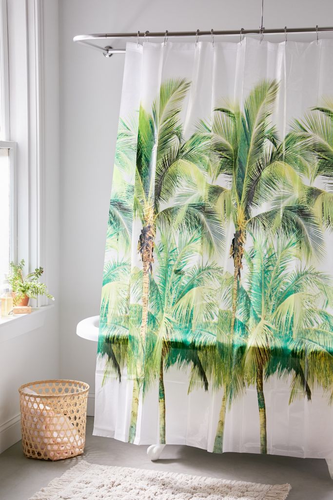 Palms Shower Curtain Liner Urban Outfitters