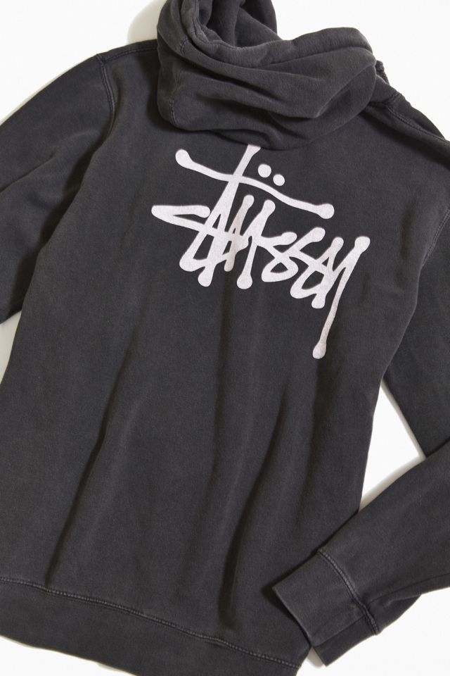 Vintage Stussy Charcoal Hoodie Sweatshirt | Urban Outfitters Canada