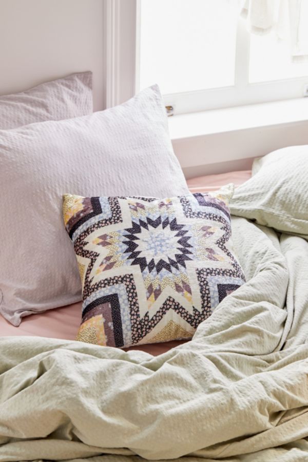 Patchwork Print Velvet Throw Pillow Urban Outfitters