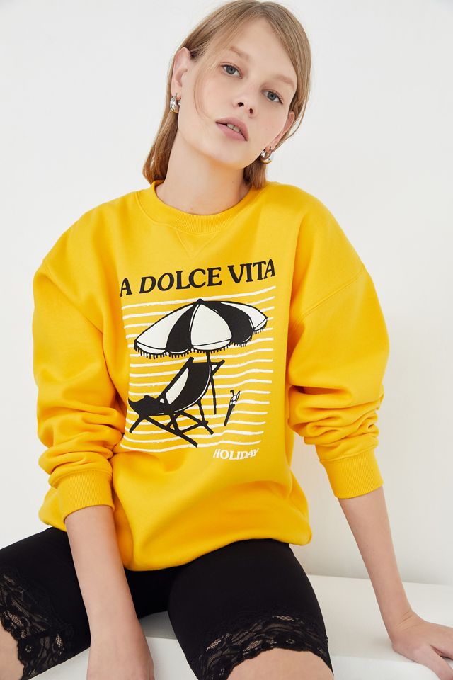 Holiday By Emma Mulholland La Dolce Vita Sweatshirt | Urban Outfitters