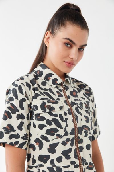 urban outfitters leopard jumpsuit