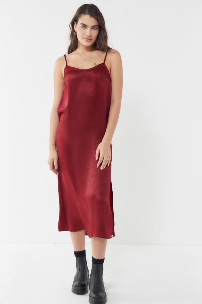 urban outfitters red slip dress