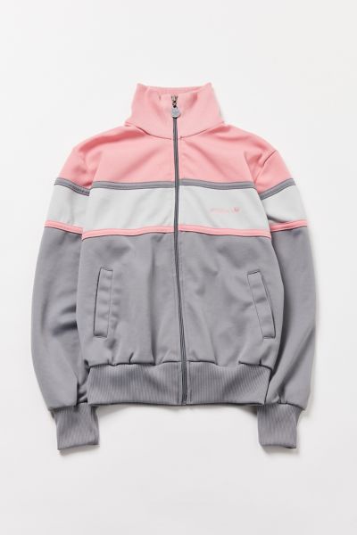 grey and pink adidas jacket