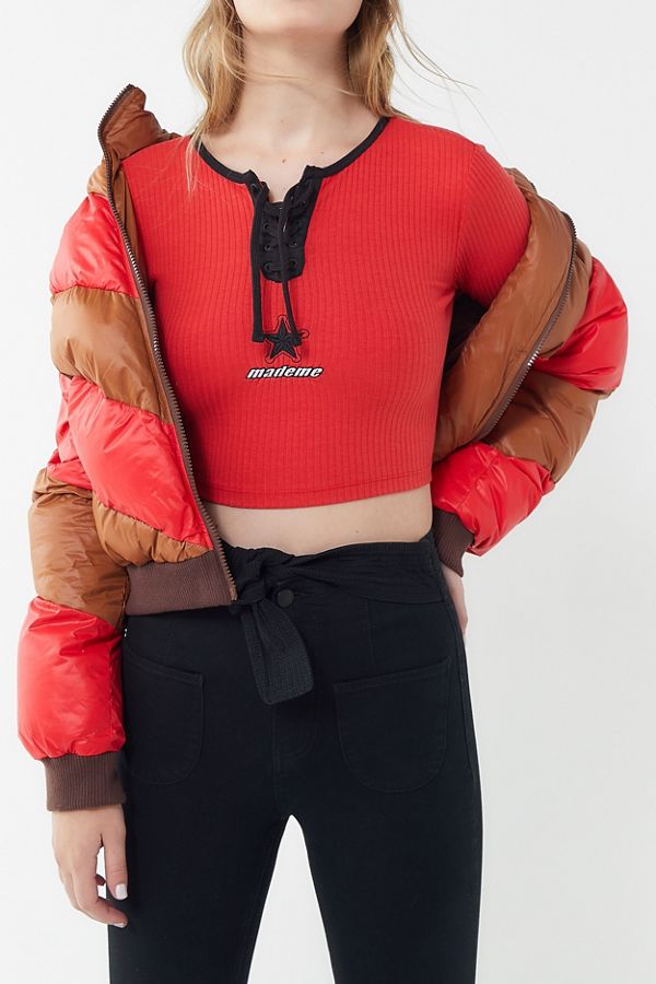 Slide View: 1: Converse X MadeMe Lace-Up Top