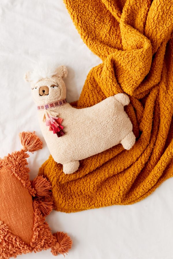 Fuzzy Alpaca Throw Pillow Urban Outfitters