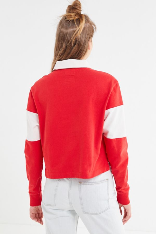 Tommy Jeans X Coca-Cola UO Exclusive Cropped Rugby Shirt | Urban Outfitters
