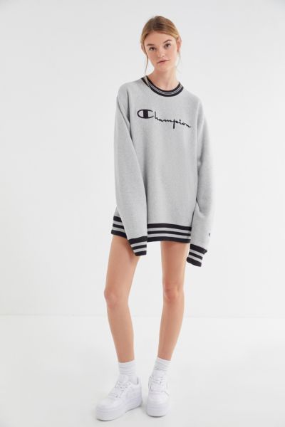 Champion Oversized Sporty Striped Crew 