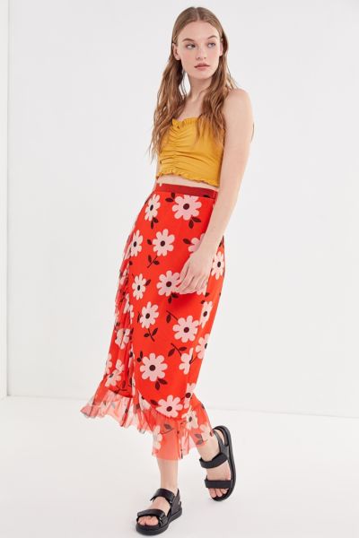 urban outfitters red skirt
