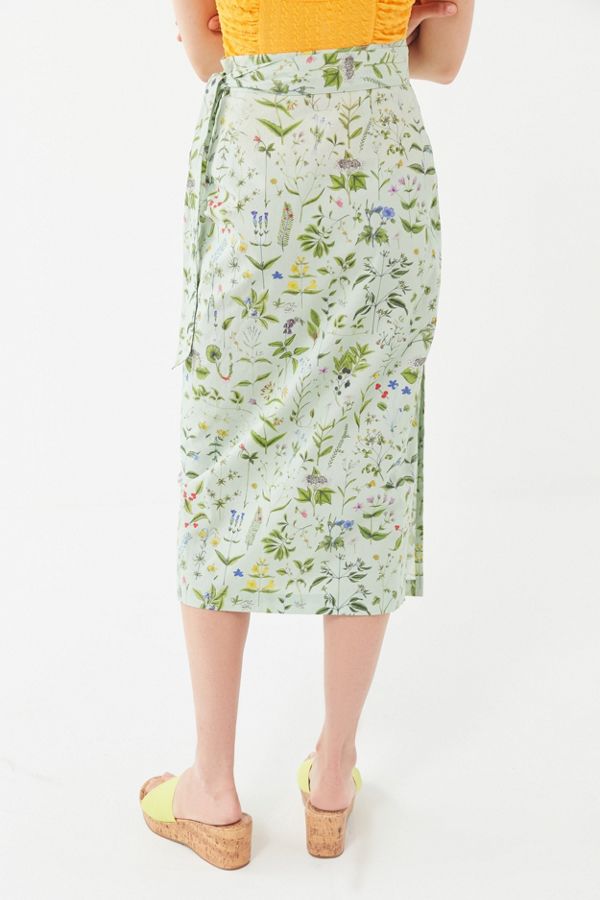 Samantha Pleet Tulip Side-Tie Midi Skirt | Urban Outfitters