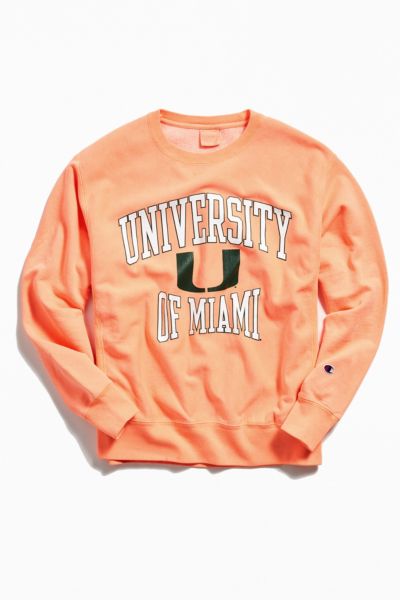 neon orange champion sweatshirt