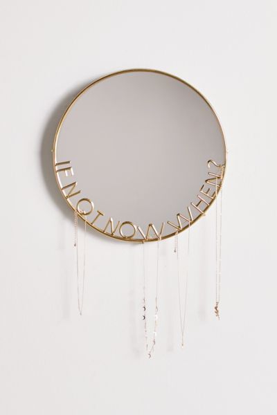 If Not Now When Jewelry Storage Wall Mirror Urban Outfitters Canada   50219674 070 B