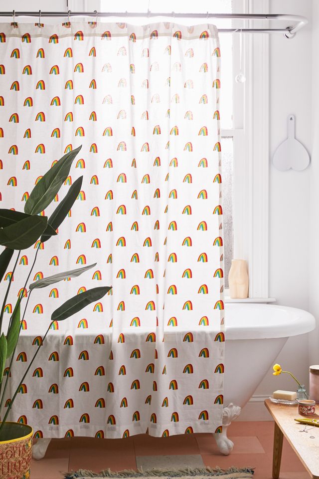 Jarmél By Jarmel UO Exclusive Rainbow Shower Curtain Urban Outfitters