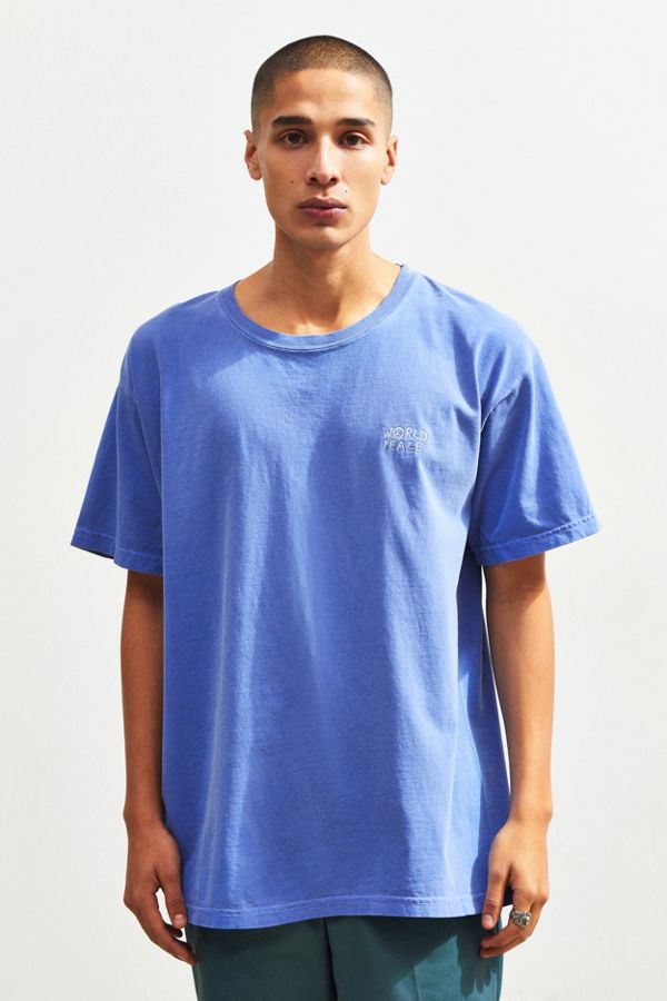 Comfort Colors Embroidered World Peace Tee Urban Outfitters