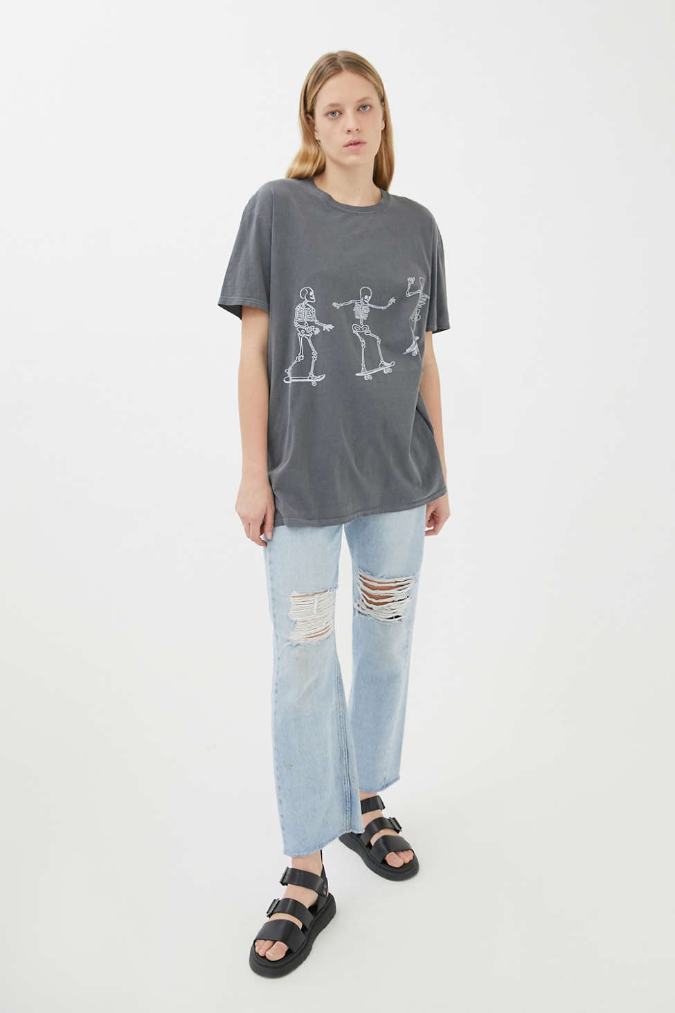 Project Social T Skateboard Skeletons Tee | Urban Outfitters