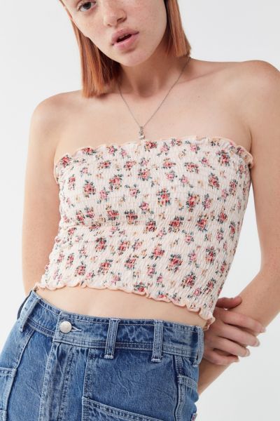 Uo Cami Smocked Tube Top Urban Outfitters 7091