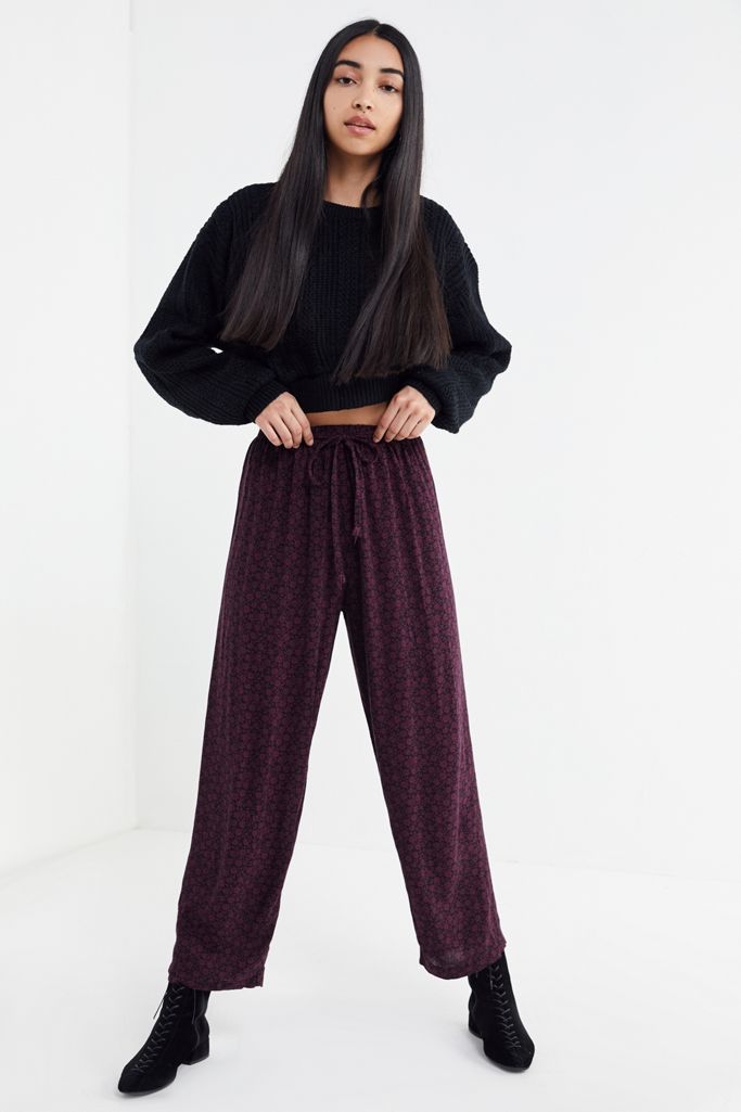 Urban Renewal Recycled Overdyed Print Pull-On Pant | Urban Outfitters