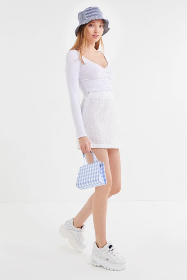 UO Molly Embroidered Mesh Mini Skirt | Urban Outfitters