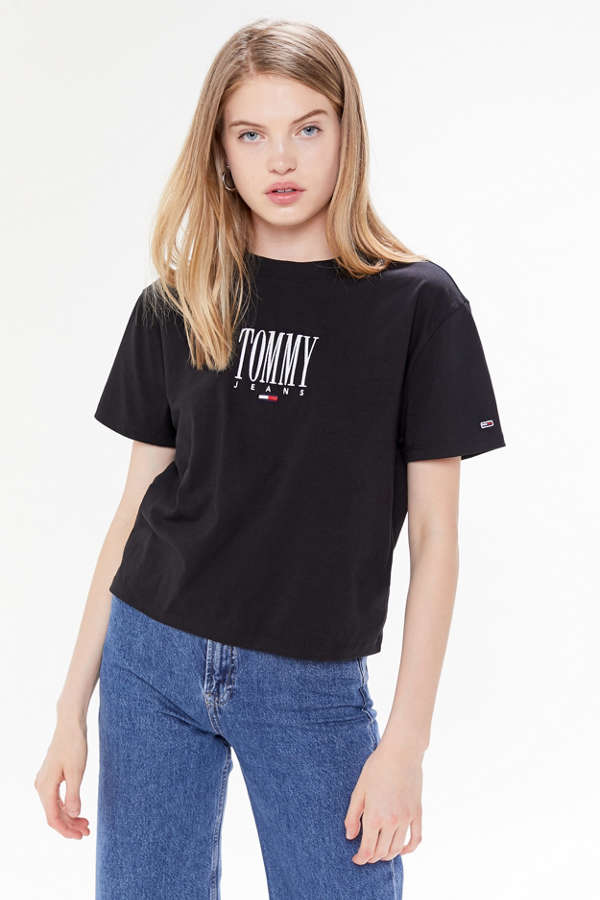 Tommy Jeans Embroidered Crew Neck Tee | Urban Outfitters
