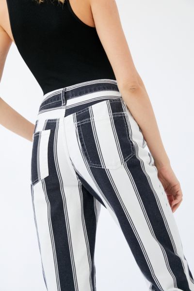 urban outfitters black and white striped pants