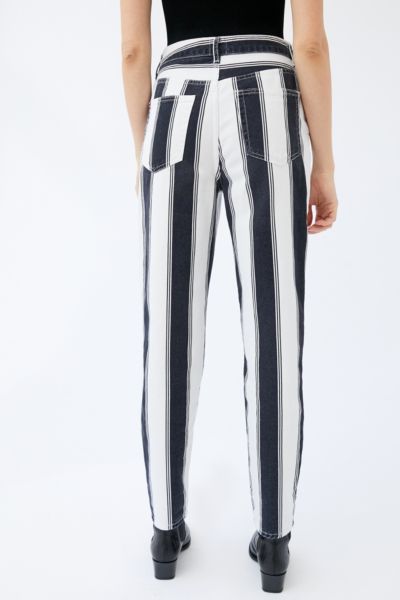 mother black jeans with white stripe