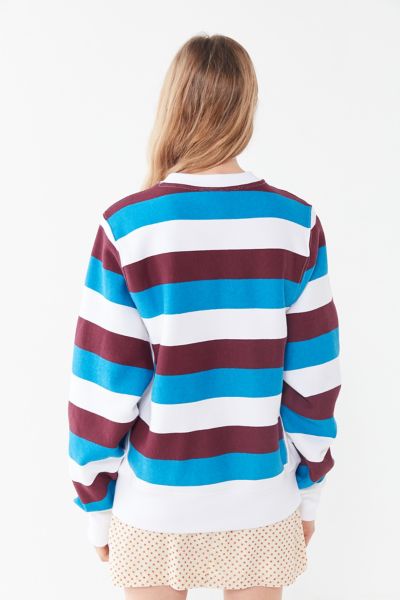 champion oversized striped crew neck sweatshirt