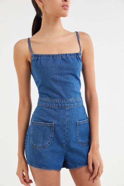 urban outfitters denim romper