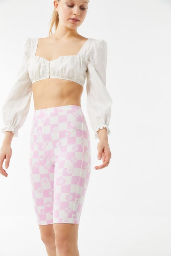 checkered cycling shorts