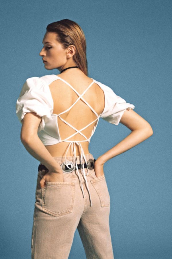 strappy tie back top