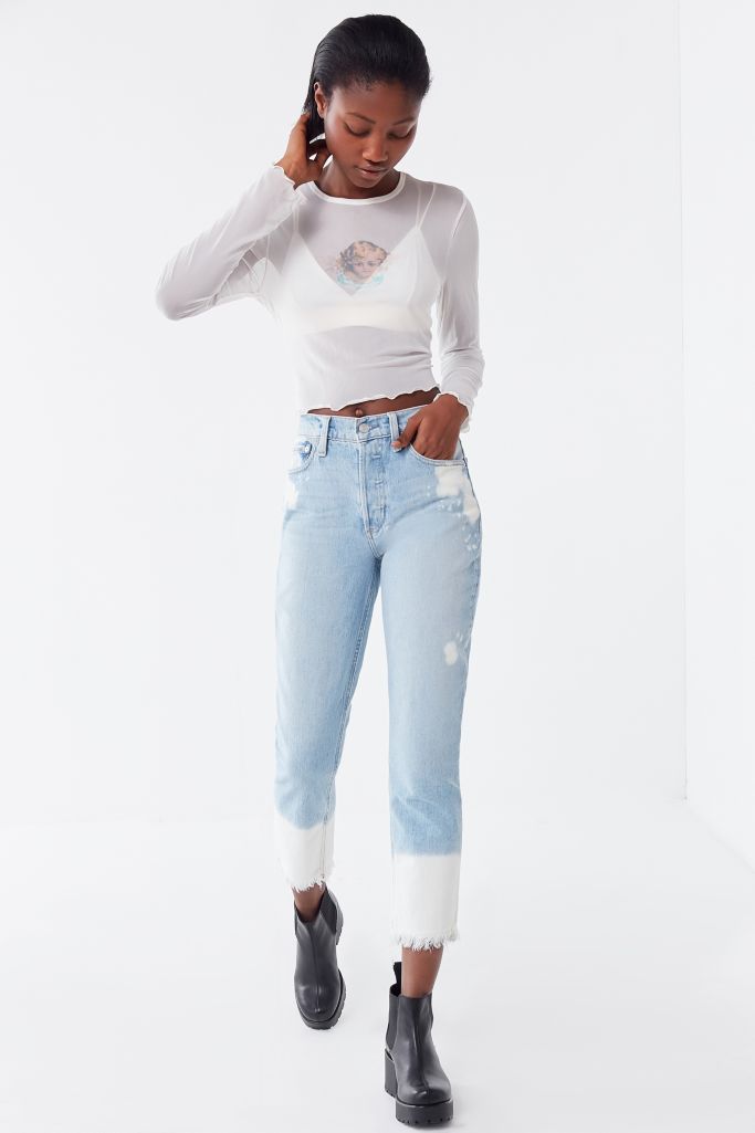 SOCIALITE Thea Dip-Dyed High-Rise Cropped Jean | Urban Outfitters
