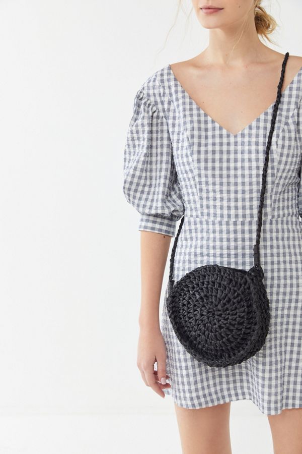 Soft Straw Circle Crossbody Bag Urban Outfitters