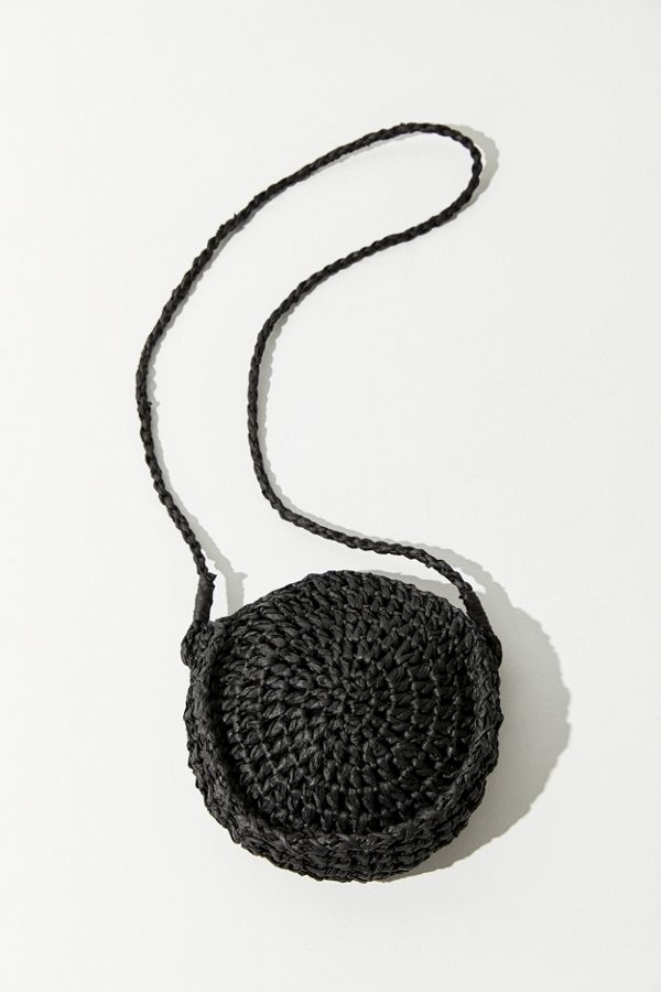 Soft Straw Circle Crossbody Bag Urban Outfitters