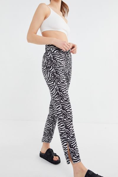 zebra print jeans womens