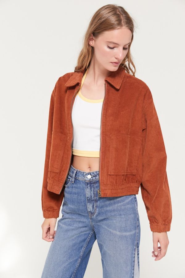 UO Corduroy Zip-Front Cropped Jacket | Urban Outfitters Canada
