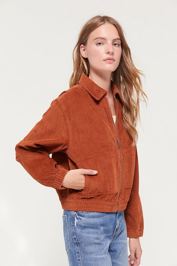 UO Corduroy Zip-Front Cropped Jacket | Urban Outfitters Canada