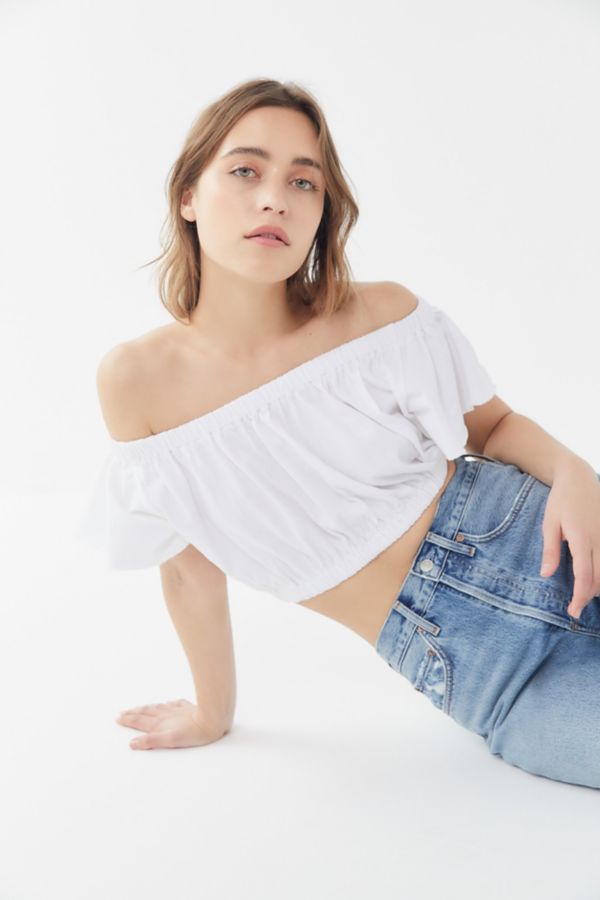 UO Melrose Off-The-Shoulder Cropped Top | Urban Outfitters