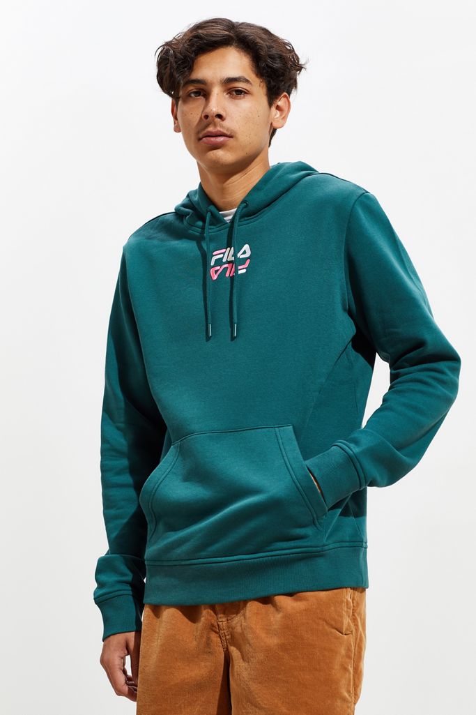 FILA UO Exclusive Retro Repeat Logo Hoodie Sweatshirt | Urban Outfitters