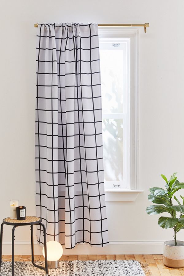 Slide View: 1: New Wave For Deny Modern Grid Room Darkening Window Panel