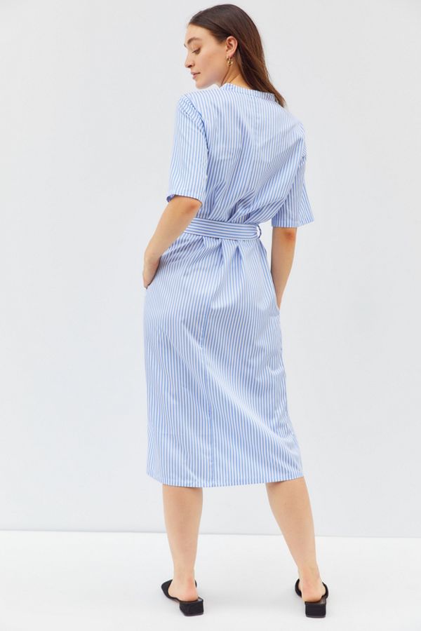 Just Female Johan Belted Button-Front Shirt Dress | Urban Outfitters