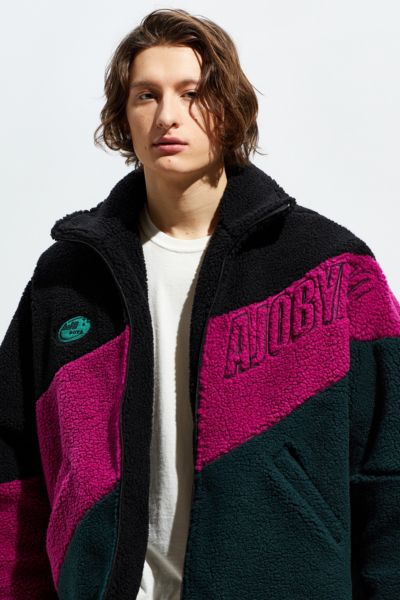 AJOBYAJO Colorblock Sherpa Jacket | Urban Outfitters